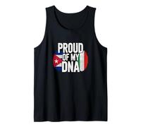 Proud of My DNA Cuban Italian Roots Cuba Italy Camiseta sin Mangas