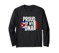 Proud of My DNA Cuban Italian Roots Cuba Italy Manga Larga