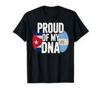 Proud of My DNA Half Argentine Cuban Roots Cuba Camiseta