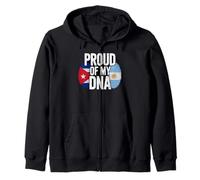 Proud of My DNA Half Argentine Cuban Roots Cuba Sudadera con Capucha