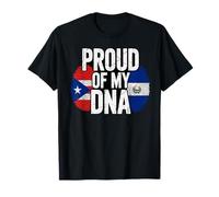 Proud of My DNA Half Puerto Rican Salvadoran Roots Camiseta