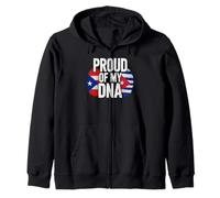 Proud of My DNA Puerto Rican Cuban Roots Sudadera con Capucha