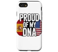 Proud of My DNA Spain USA Flag Spanish Roots American Carcasa para iPhone SE (2020) / 7/8