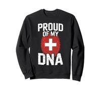 Proud of My DNA Swiss Roots Switzerland Flag Sudadera