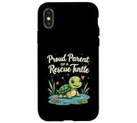 Proud Parent of a Rescue Turtle Cute Animal Lover Carcasa para iPhone X/XS