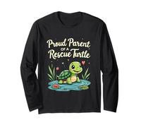 Proud Parent of a Rescue Turtle Cute Animal Lover Manga Larga