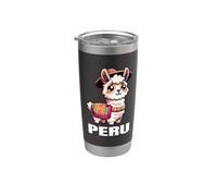Proud Peruvian Llama Parade: Cultural Peru Pride Souvenir Vaso térmico de acero inoxidable de doble pared