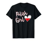 Proud Polish Girl Poland Flag Polish Girlfriend Wife Camiseta