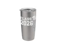 Proud Pops of A 2026 Graduate Senior Pops Grad Graduation Vaso térmico de acero inoxidable de doble pared