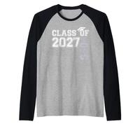 Proud Pops of A 2027 Graduate Senior 2027 Grad Graduation Camiseta Manga Raglan