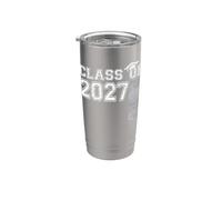 Proud Pops of A 2027 Graduate Senior 2027 Grad Graduation Vaso térmico de acero inoxidable de doble pared