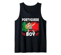Proud Portuguese Boy Dab Pose Portuguese Son Portugal Flag Camiseta sin Mangas