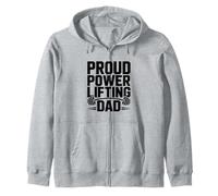 Proud Powerlifting Dad Más Fuerte Apoyo Gimnasio Vida Sudadera con Capucha