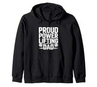 Proud Powerlifting Dad Más Fuerte Apoyo Gimnasio Vida Sudadera con Capucha