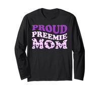 Proud Preemie Mom NICU Fighter Mother Gift Manga Larga