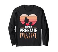 Proud Preemie Mom NICU Fighter Mother Gift Manga Larga