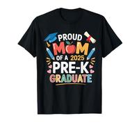 Proud Preschol Mom Apple and Pencil for Pre-K Graduation Camiseta
