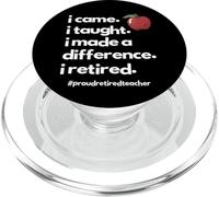 Proud Retired Teacher 2025 Appreciation Men Women Retirement PopSockets PopGrip para MagSafe