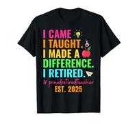 Proud Retired Teacher 2025 Teacher Retirement 2025 Men Women Camiseta