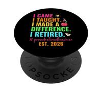 Proud Retired Teacher 2026 Teacher Retirement 2026 Men Women PopSockets PopGrip Adhesivo
