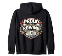 Proud Rowing, Madrina, Barca, Remo, tripulación, Equipo, Familia Sudadera con Capucha