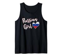 Proud Russian Girl Russia Flag Russian Girlfriend Wife Camiseta sin Mangas