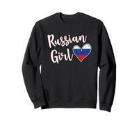 Proud Russian Girl Russia Flag Russian Girlfriend Wife Sudadera