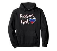 Proud Russian Girl Russia Flag Russian Girlfriend Wife Sudadera con Capucha