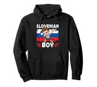 Proud Slovenian Boy Dab Pose Slovenian Son Guy Slovenia Flag Sudadera con Capucha
