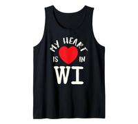 Proud State My Heart Is In WI Wisconsin Camiseta sin Mangas