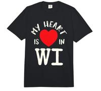 Proud State My Heart Is In WI Wisconsin Comfort Colors Adult Heavyweight T-Shirt