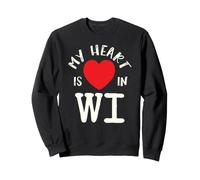 Proud State My Heart Is In WI Wisconsin Sudadera