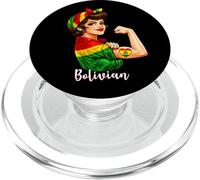 Proud Strong Bolivian Girl Woman Girlfriend Bolivia Flag PopSockets PopGrip para MagSafe