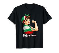 Proud Strong Bulgarian Girl Woman Girlfriend Bulgaria Flag Camiseta