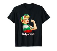 Proud Strong Bulgarian Girl Woman Girlfriend Bulgaria Flag Camiseta