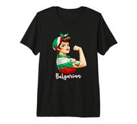 Proud Strong Bulgarian Girl Woman Girlfriend Bulgaria Flag Camiseta Premium