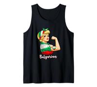 Proud Strong Bulgarian Girl Woman Girlfriend Bulgaria Flag Camiseta sin Mangas