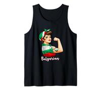 Proud Strong Bulgarian Girl Woman Girlfriend Bulgaria Flag Camiseta sin Mangas
