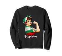 Proud Strong Bulgarian Girl Woman Girlfriend Bulgaria Flag Sudadera