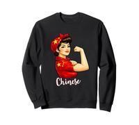 Proud Strong Chinese Girl Woman Girlfriend China Flag Sudadera