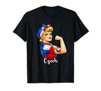 Proud Strong Czech Girl Woman Girlfriend Czech Republic Flag Camiseta