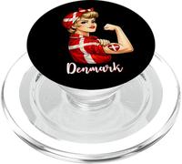 Proud Strong Danish Girl Woman Girlfriend Denmark Flag PopSockets PopGrip para MagSafe