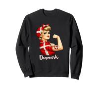 Proud Strong Danish Girl Woman Girlfriend Denmark Flag Sudadera