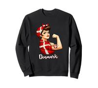 Proud Strong Danish Girl Woman Girlfriend Denmark Flag Sudadera
