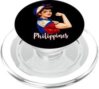 Proud Strong Filipino Girl Woman Girlfriend Philippines Flag PopSockets PopGrip para MagSafe