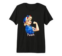 Proud Strong French Girl Woman Pride France Flag Camiseta Premium