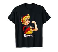 Proud Strong German Girl Woman Pride Germany Flag Camiseta