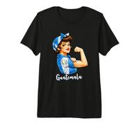 Proud Strong Guatemalan Girl Woman Girlfriend Guatemala Flag Camiseta Premium