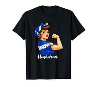 Proud Strong Honduran Girl Woman Girlfriend Honduras Flag Camiseta