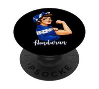 Proud Strong Honduran Girl Woman Girlfriend Honduras Flag PopSockets PopGrip Adhesivo